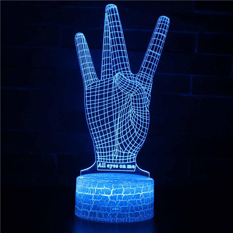 West Coast Tupac Hand Gesture 3D Optical Illusion Lamp - 3D Optical Lamp