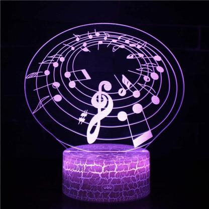 Pink Notes 3D Optical Lamp-3D Optical Lamp