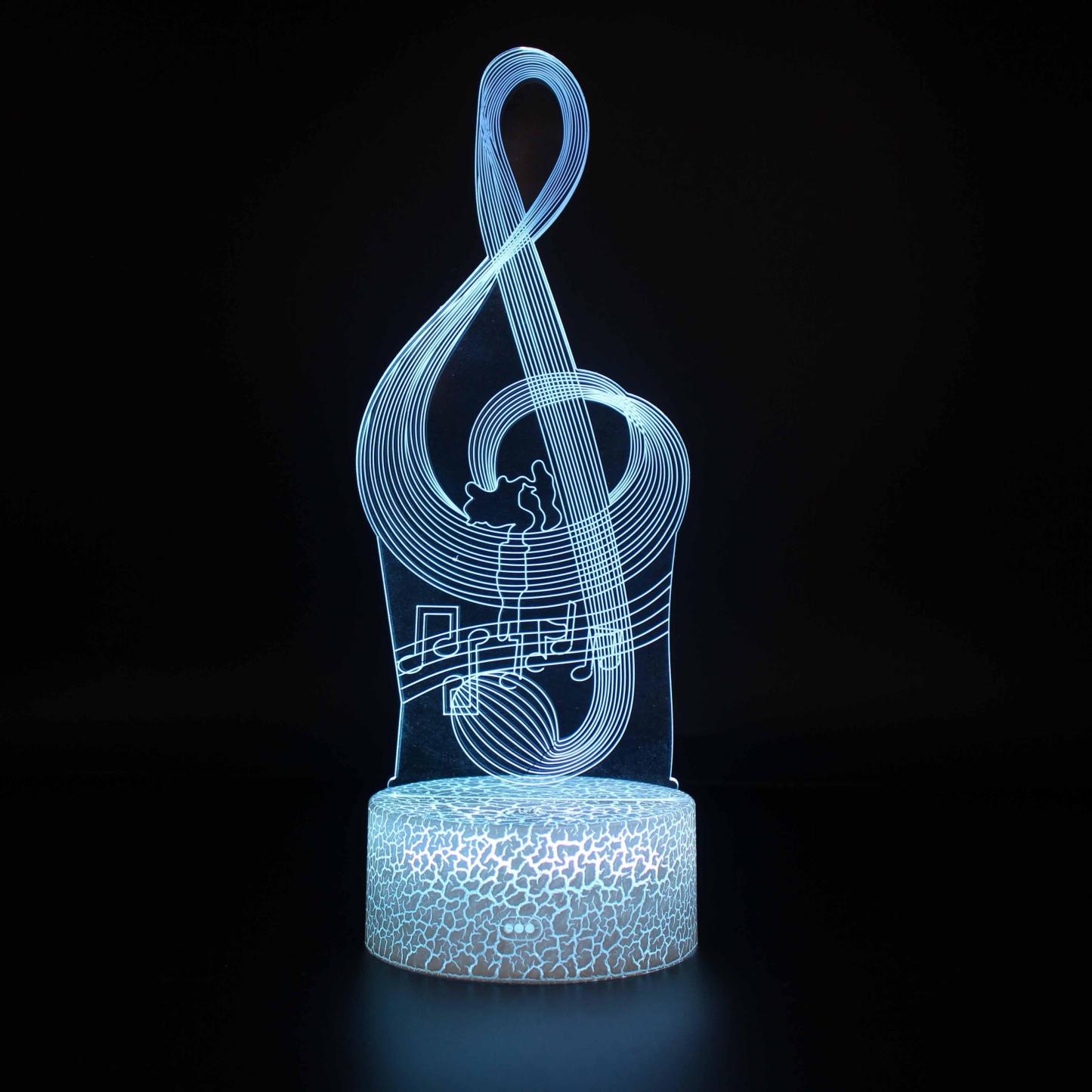 Treble Clef 3D Lamp - 3D Optical Lamp