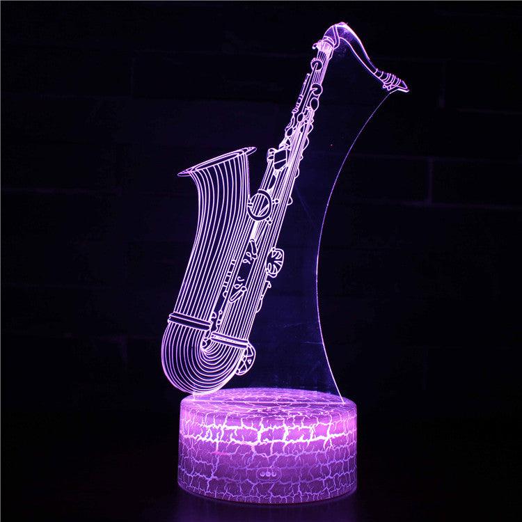 Saxophone 3D Optical Illusion Lamp - 3D Optical Lamp