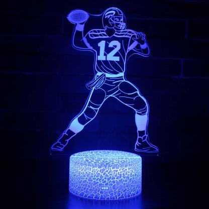 3D Optical Illusion Football Player Lamp-3D Optical Lamp
