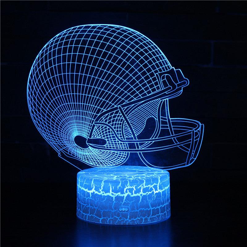 American Football Helmet 3D Optical Illusion Lamp - 3D Optical Lamp