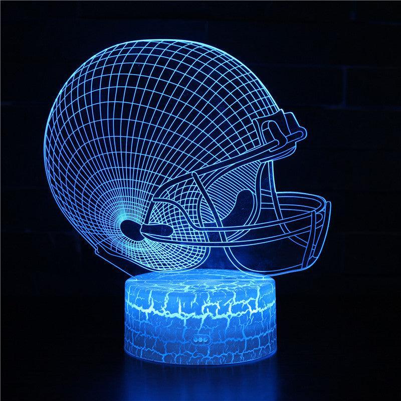 American Football Helmet 3D Optical Illusion Lamp - 3D Optical Lamp