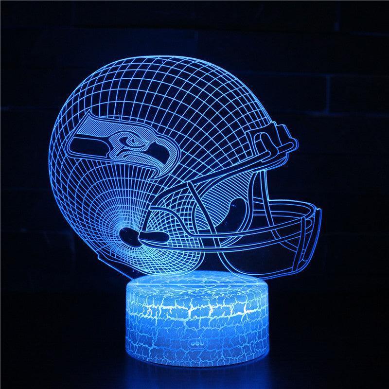 Seahawks Football Helmet 3D Optical Illusion Lamp - 3D Optical Lamp
