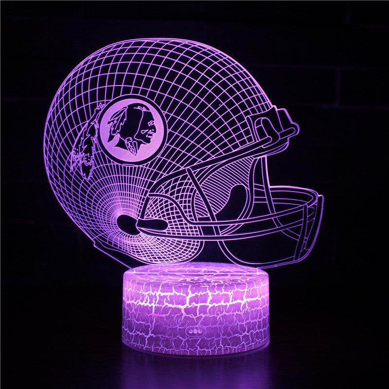 Washington Football Helmet Lamp 3D Optical Illusion LED Night Light-3D Optical Lamp