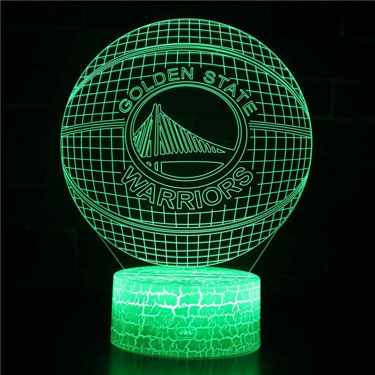 Golden State Warriors 3D Optical Illusion Lamp - 3D Optical Lamp