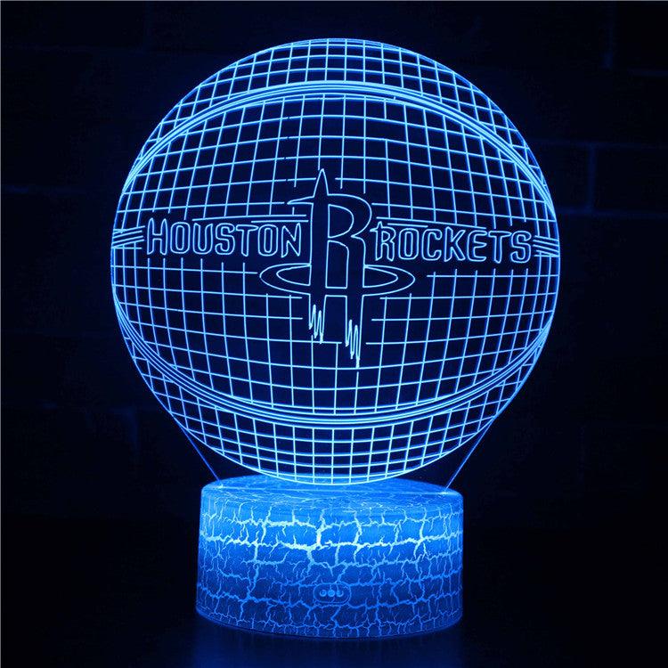 Rockets Basketball Optical Lamp-3D Optical Lamp