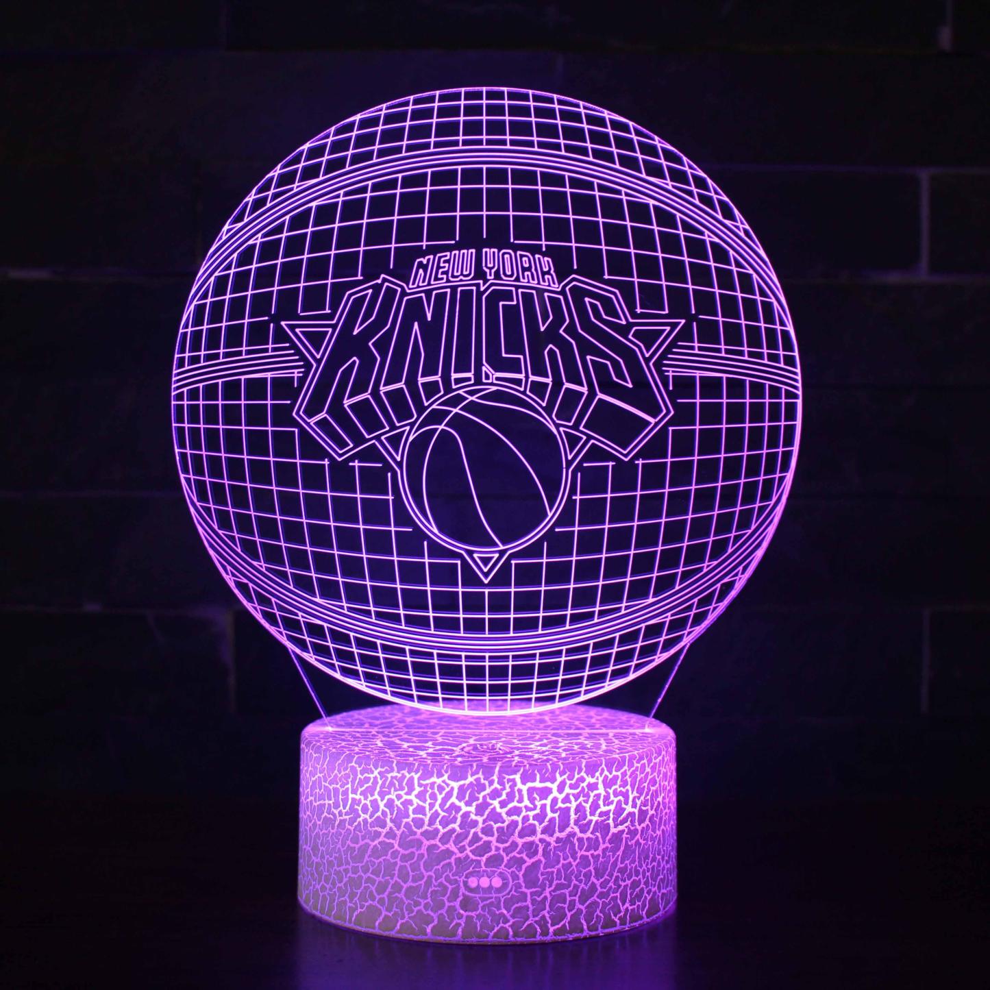 New York Knicks 3D Optical Illusion Lamp - 3D Optical Lamp