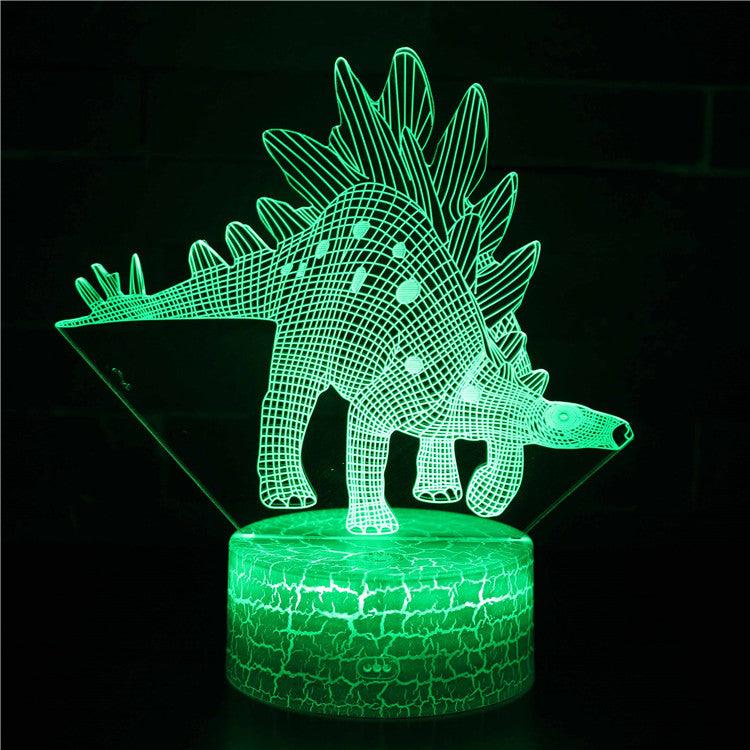 Realistic Stegosaurus Dinosaur 3D Optical Illusion Lamp-3D Optical Lamp