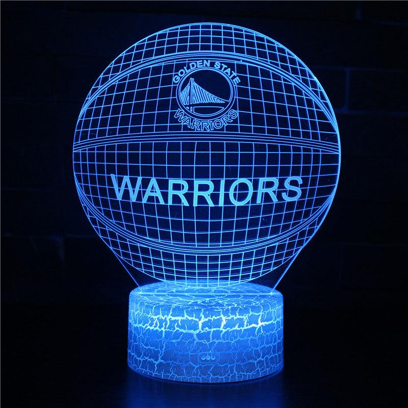 Golden State Warriors Basketball 3D Optical Illusion Lamp - 3D Optical Lamp