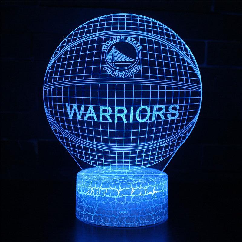 Golden State Warriors Basketball 3D Optical Illusion Lamp - 3D Optical Lamp