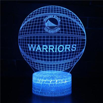 Golden State Warriors Basketball 3D Optical Illusion Lamp - 3D Optical Lamp