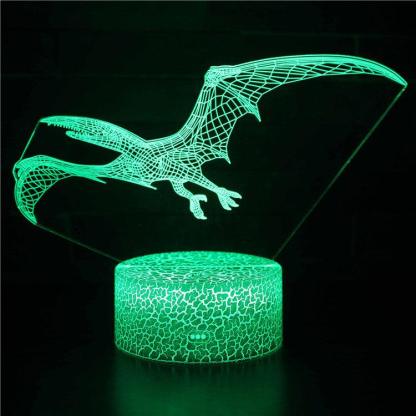Realistic Pterodactyl Dinosaur 3D Optical Illusion Lamp - 3D Optical Lamp