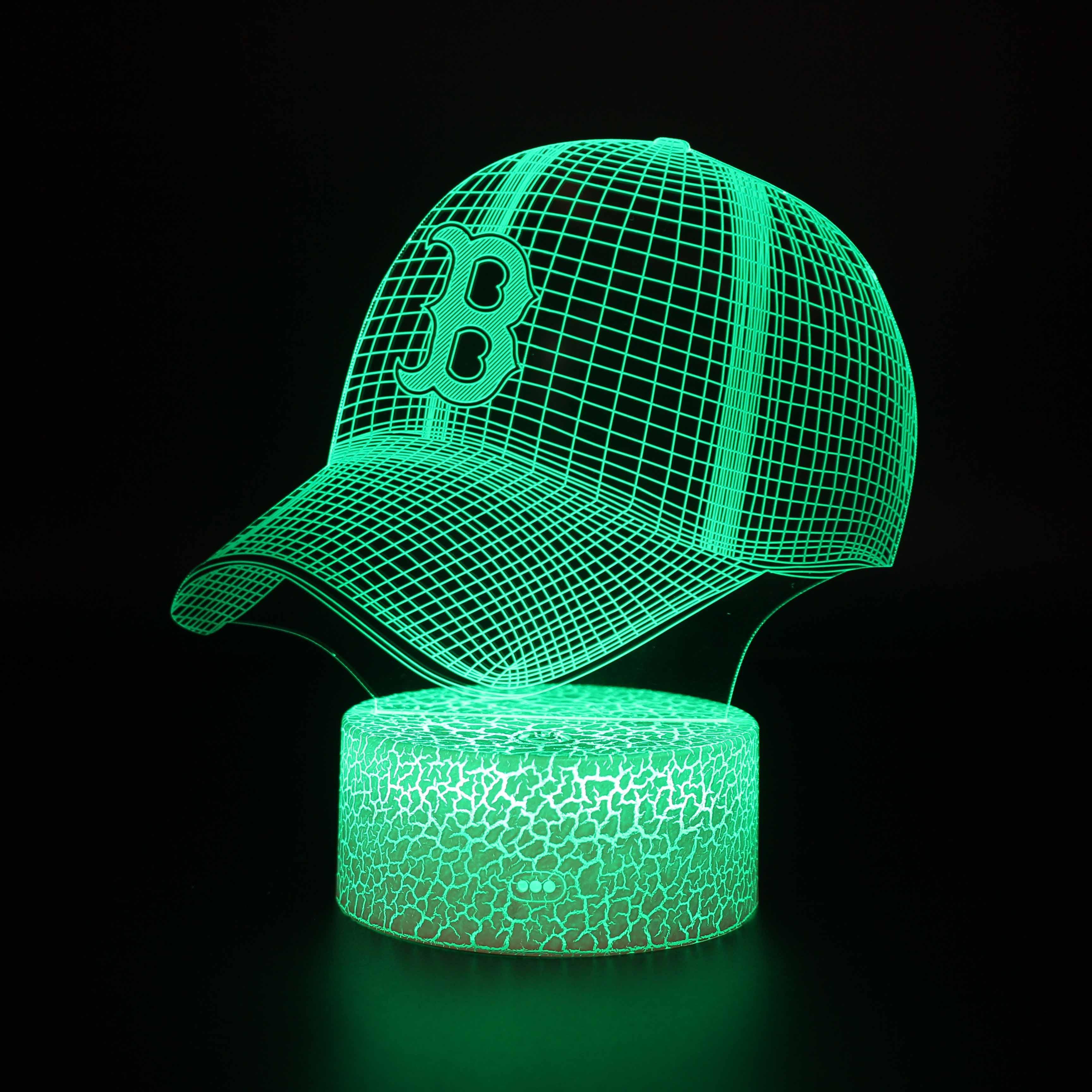 Red Sox Illusion Light-3D Optical Lamp