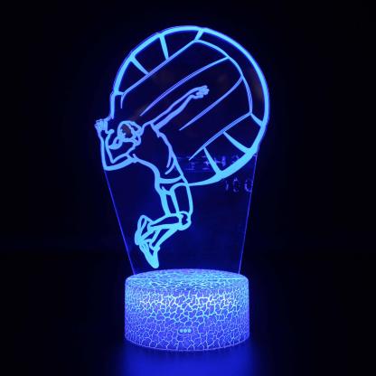 Volleyball Player 3D Optical Illusion Lamp - 3D Optical Lamp