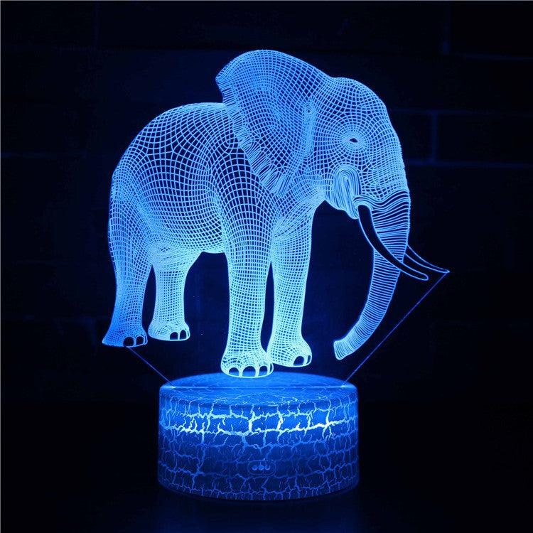 Realistic Elephant 3D Optical Illusion Lamp - 3D Optical Lamp