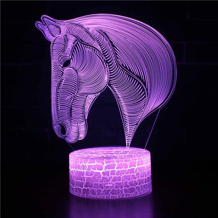 Graceful Horse Head Lamp-3D Optical Lamp