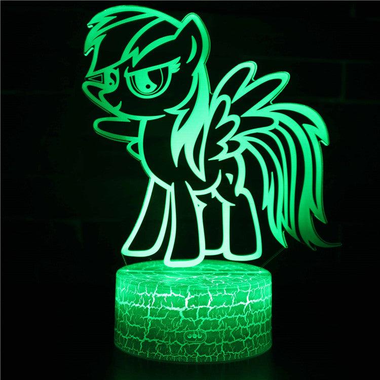 Rainbow Dash Character 3D Lamp-3D Optical Lamp