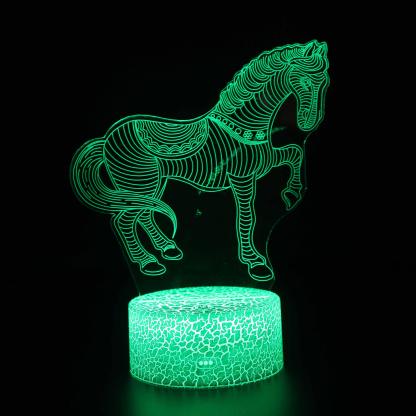 Circus Horse 3D Optical Illusion Lamp - 3D Optical Lamp