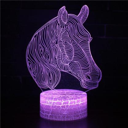 Outlined Horse Head Lamp-3D Optical Lamp