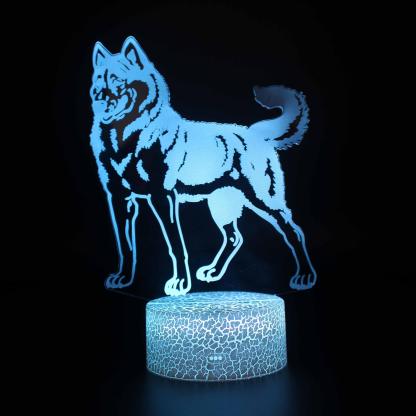 Abstract Standing Wolf Optical Illusion Lamp - 3D Optical Lamp