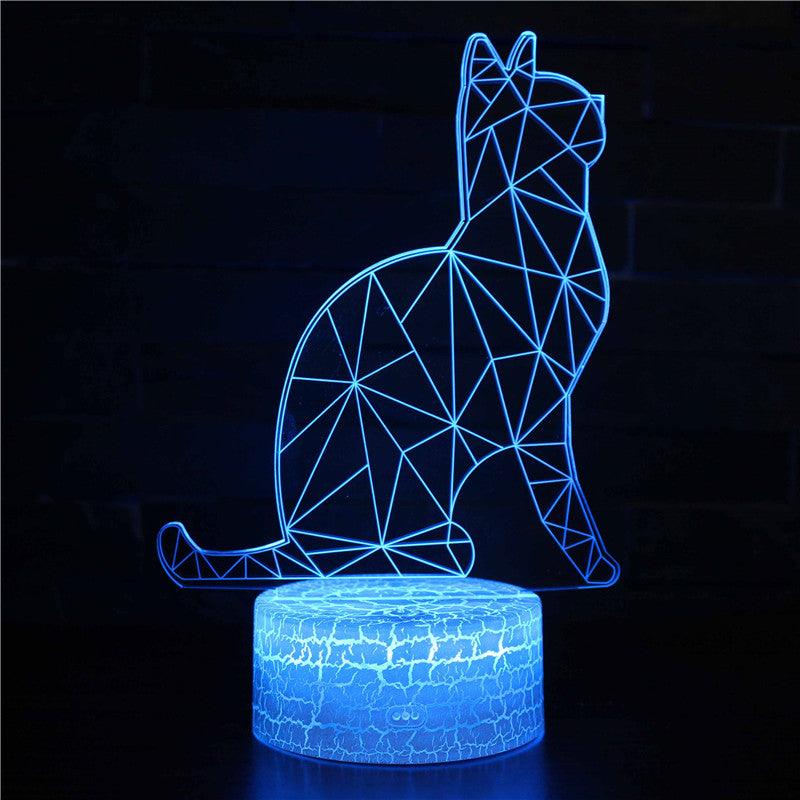 Cat LED Light-3D Optical Lamp