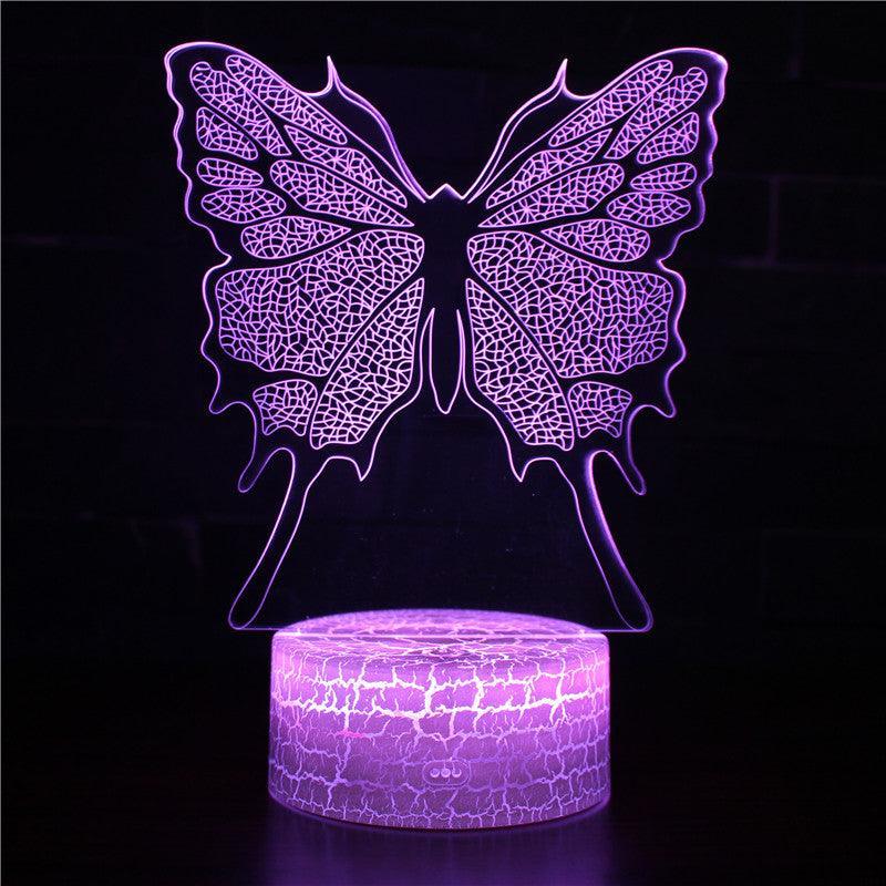 Butterfly 3D Optical Illusion Lamp - 3D Optical Lamp