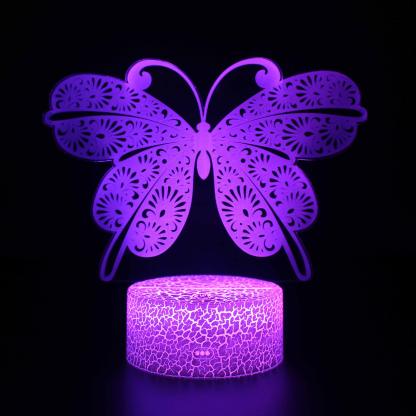 Butterfly 3D Optical Illusion Lamp - 3D Optical Lamp