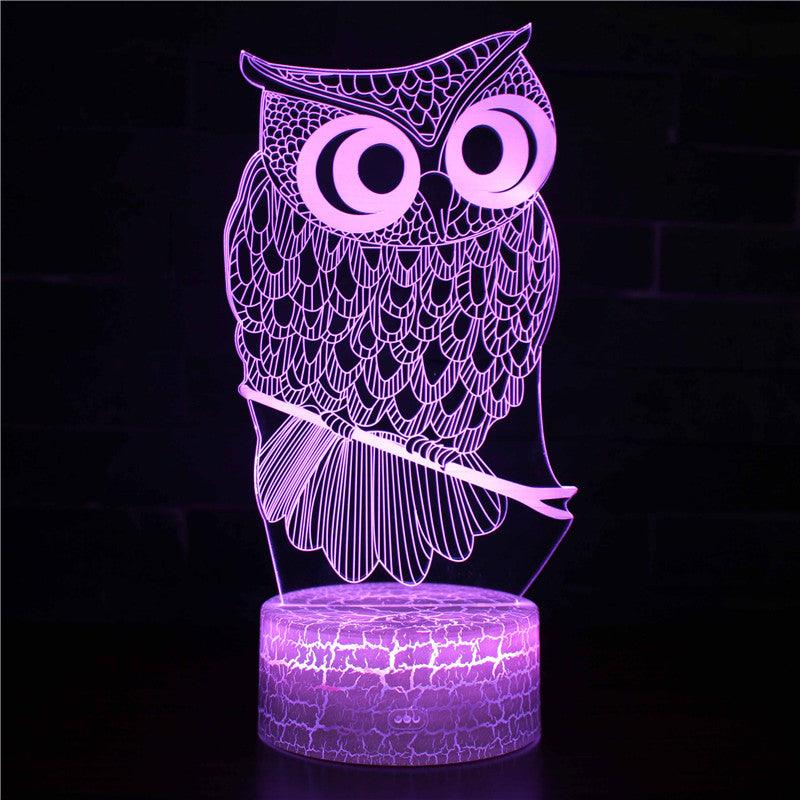 Cute Owl Desk Lamp-3D Optical Lamp