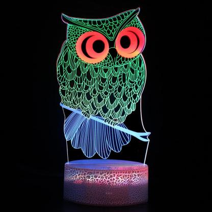 Owl 3D Lamp-3D Optical Lamp
