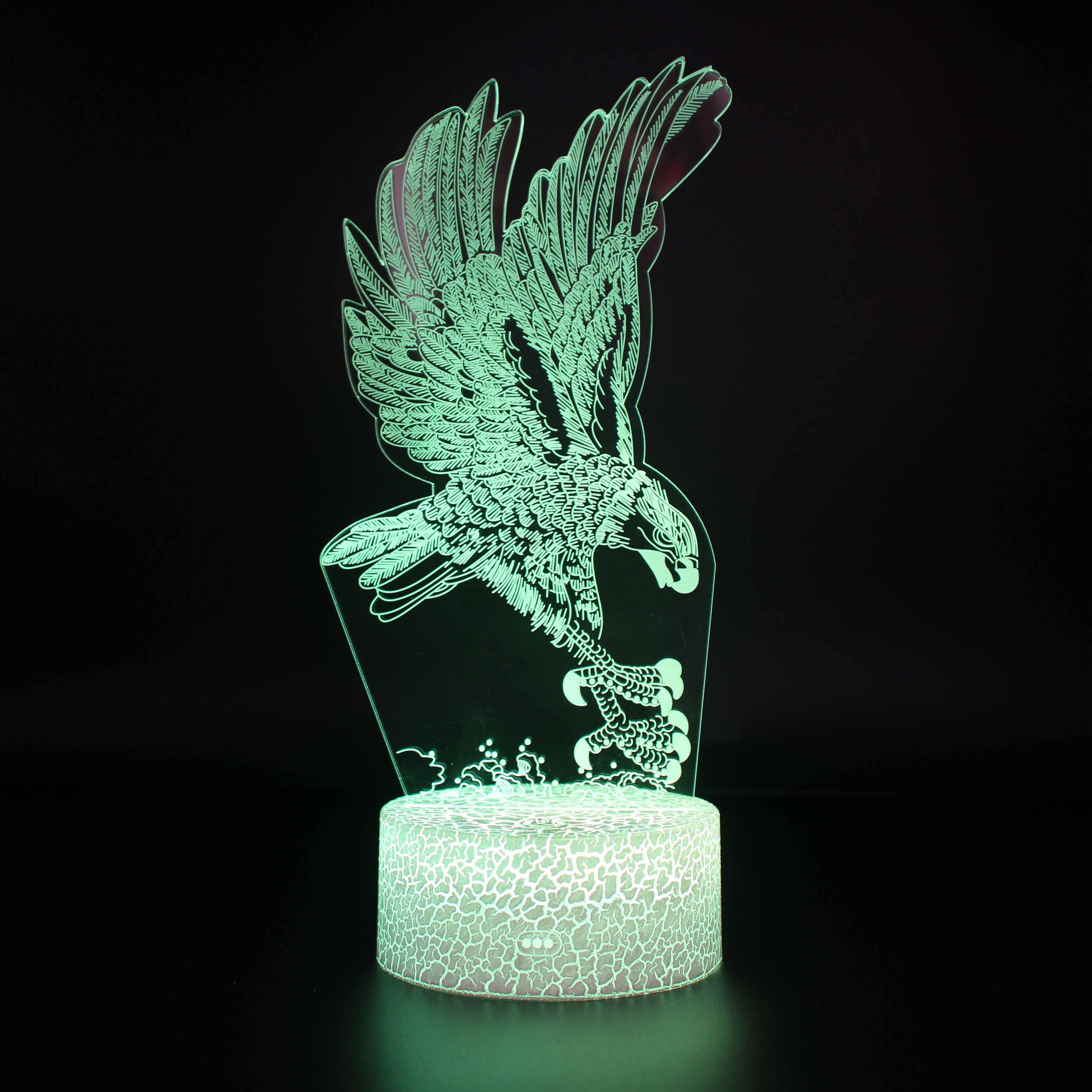 Eagle Attack LED Lamp-3D Optical Lamp