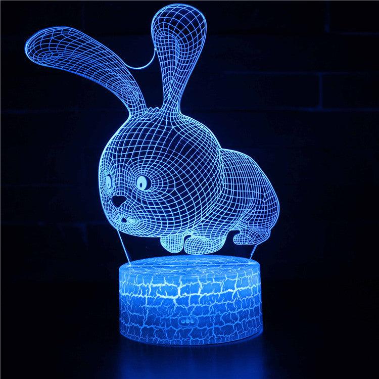 3D Grid Bunny Lamp-3D Optical Lamp