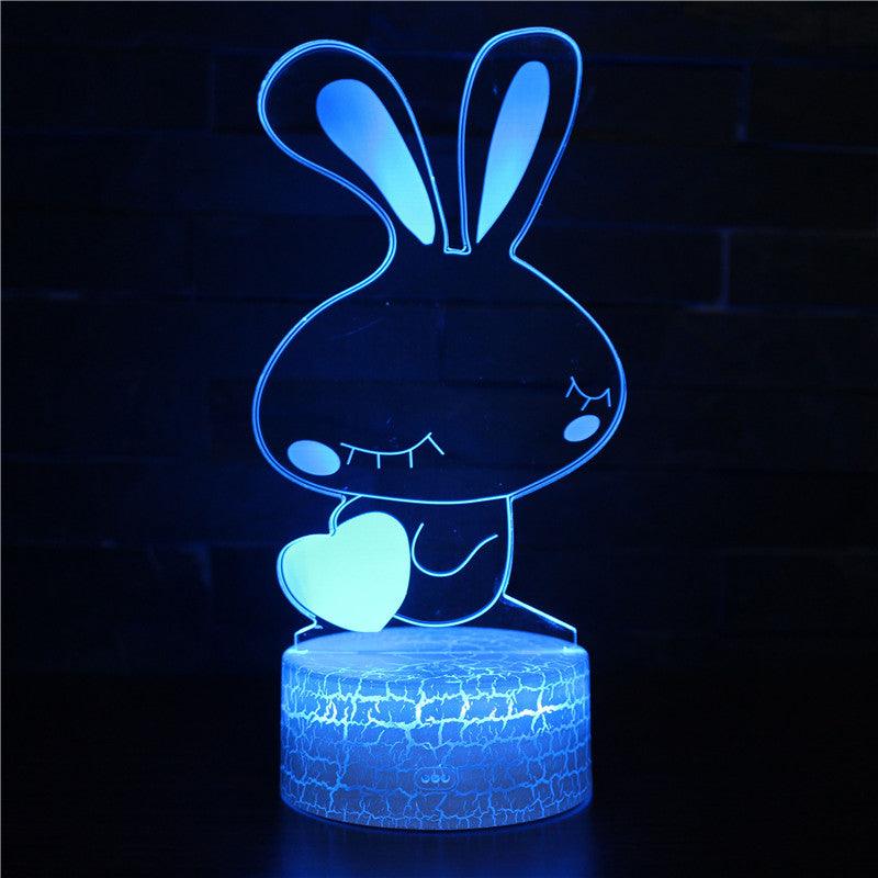 Heart Bunny LED Lamp-3D Optical Lamp