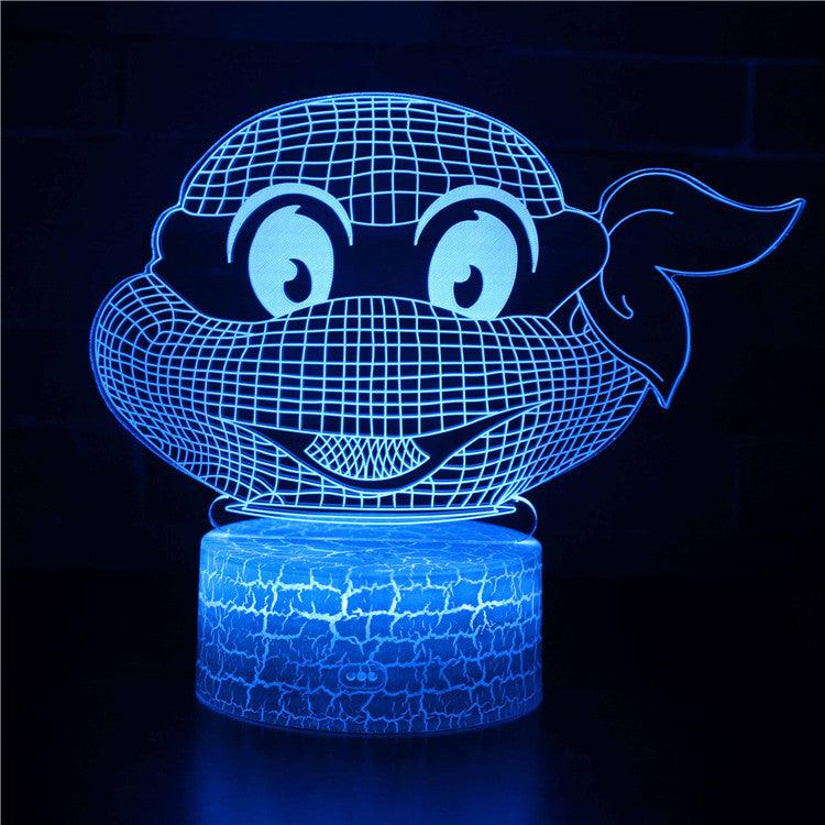 Ninja Turtle Cartoon Optical Illusion Lamp - 3D Optical Lamp