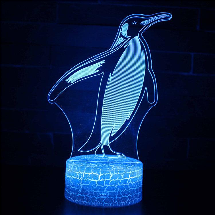 Penguin 3D Optical Illusion Lamp-3D Optical Lamp