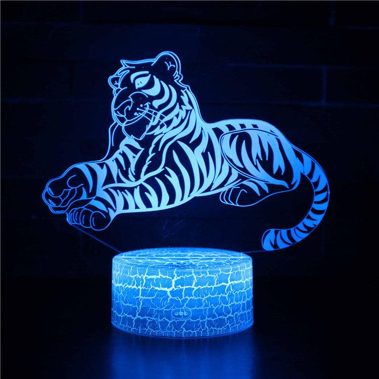 Realistic Tiger Lamp Display Glows In 3D acrylic With LED lighting-3D Optical Lamp