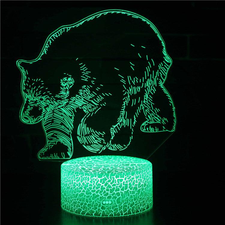 Bear 3D Optical Illusion Lamp - 3D Optical Lamp