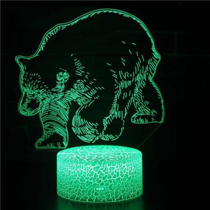 Bear 3D Optical Illusion Lamp - 3D Optical Lamp