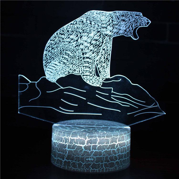 Roaring Polar Bear Lamp-3D Optical Lamp