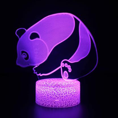 Panda Bear 3D Optical Illusion Lamp - 3D Optical Lamp