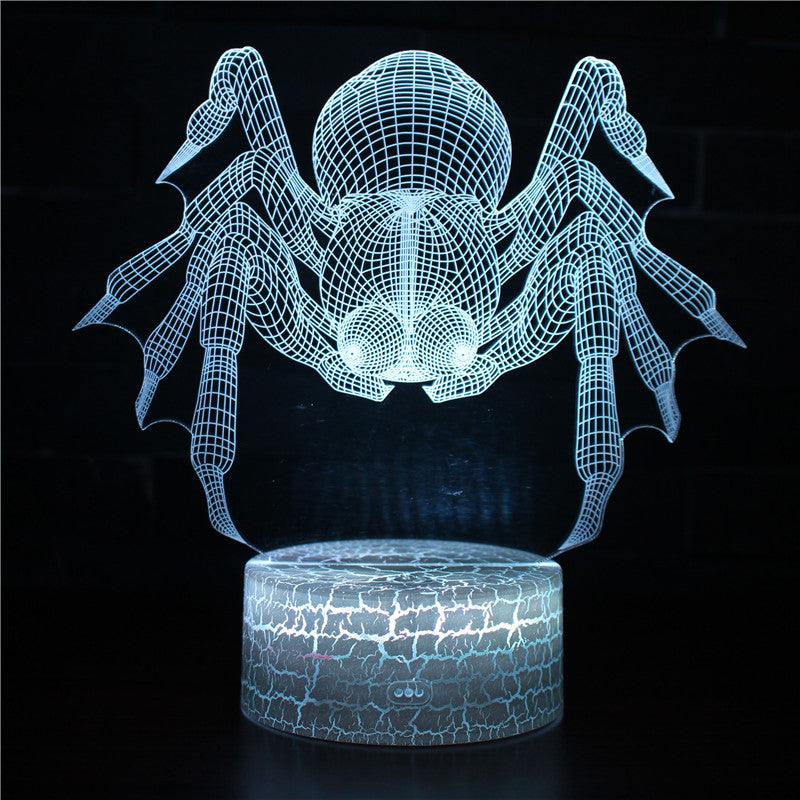 Realistic Spider 3D Optical Illusion Lamp - 3D Optical Lamp