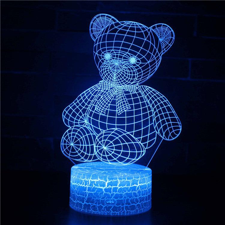 Teddy Bear 3D Optical Illusion Lamp - 3D Optical Lamp