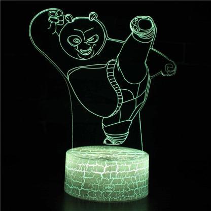 Big Bear Cartoon Optical Illusion Lamp - 3D Optical Lamp