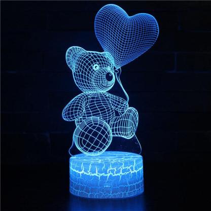 Teddy Bear 3D Lamp A Heartwarming Glow for Every Room-3D Optical Lamp