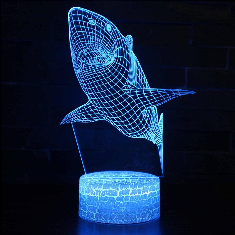 Realistic Shark 3D Lamp – Optical Illusion Night Light for Kids-3D Optical Lamp