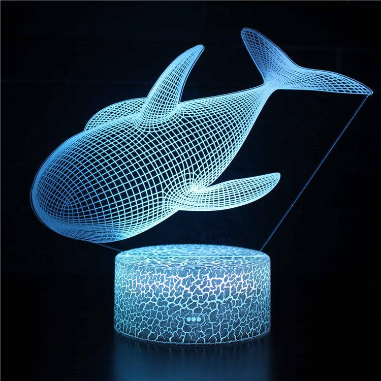 Realistic Whale Marine Life 3D Optical Illusion Lamp - 3D Optical Lamp