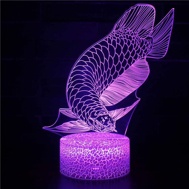Realistic Fish Marine Life 3D Optical Illusion Lamp-3D Optical Lamp
