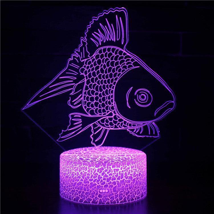 Realistic Fish Marine Life 3D Optical Illusion Lamp - 3D Optical Lamp