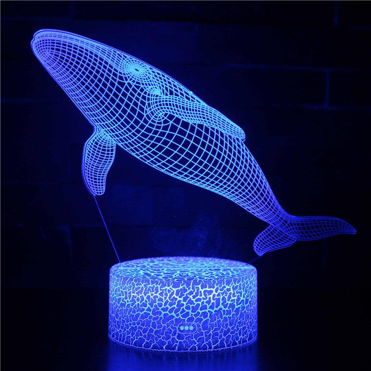Realistic Whale Marine Life 3D Optical Illusion Lamp - 3D Optical Lamp