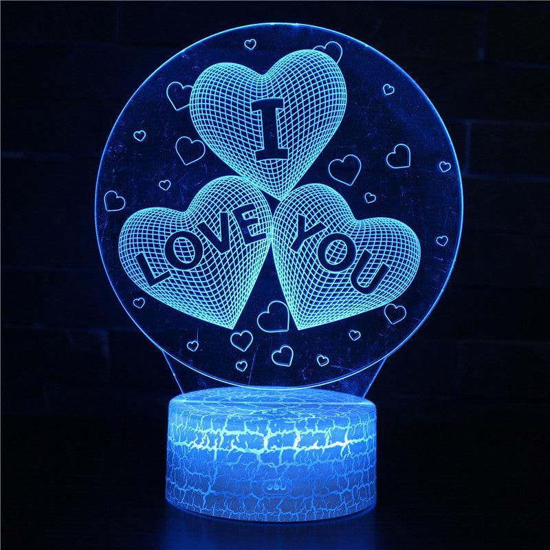I Love You 3D Optical Illusion Lamp - 3D Optical Lamp